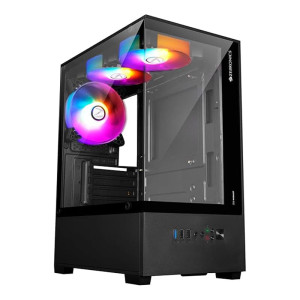 ZEBRONICS New Launch ROBUST Premium Gaming Chassis with support for mATX,  Mini ITX, Tempered Glass - Black